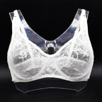 Plus Size Lace Bras For Women Underwired Bralette Womens Underwear Delicate Embroidery Lingerie Brassiere Stevvex