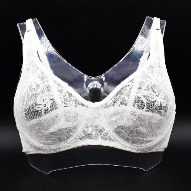 Plus Size Lace Bras For Women Underwired Bralette Womens Underwear Delicate Embroidery Lingerie Brassiere Stevvex