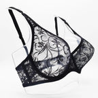 Plus Size Lace Bras For Women Underwired Bralette Womens Underwear Delicate Embroidery Lingerie Brassiere Stevvex