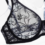 Plus Size Lace Bras For Women Underwired Bralette Womens Underwear Delicate Embroidery Lingerie Brassiere Stevvex