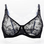 Plus Size Lace Bras For Women Underwired Bralette Womens Underwear Delicate Embroidery Lingerie Brassiere Stevvex