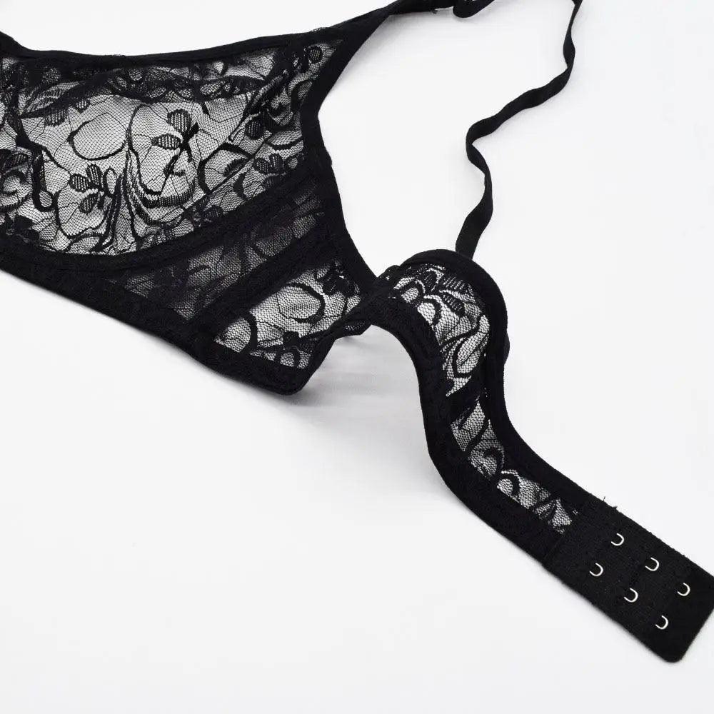 Plus Size Lace Bras For Women Underwired Bralette Womens Underwear Delicate Embroidery Lingerie Brassiere Stevvex