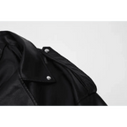 PU Faux Leather Jacket Women Loose Sashes Casual Biker Jackets Outwear Female Tops BF Style Black Leather Jacket Coat Stevvex