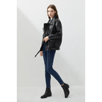 PU Faux Leather Jacket Women Loose Sashes Casual Biker Jackets Outwear Female Tops BF Style Black Leather Jacket Coat Stevvex