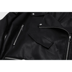PU Faux Leather Jacket Women Loose Sashes Casual Biker Jackets Outwear Female Tops BF Style Black Leather Jacket Coat Stevvex
