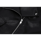 PU Faux Leather Jacket Women Loose Sashes Casual Biker Jackets Outwear Female Tops BF Style Black Leather Jacket Coat Stevvex