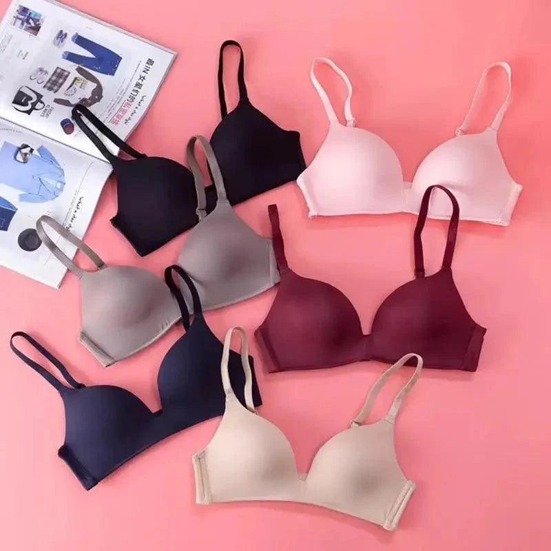 Seamless Bras for Women Push Up Bra No Wire Brassiere A B Cup Underwear Bra Three Quarters 3/4 Cup Thin Soft Sexy Stevvex