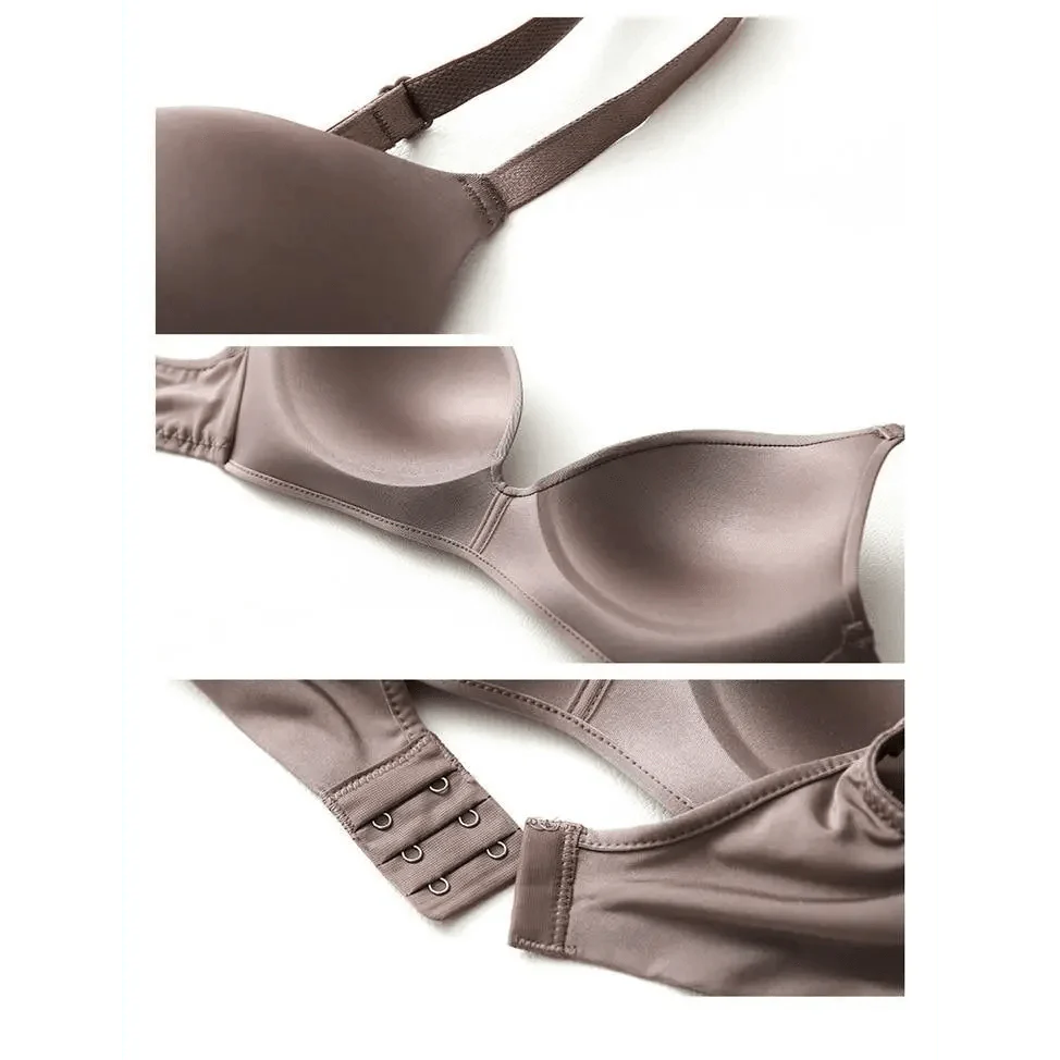 Seamless Bras for Women Push Up Bra No Wire Brassiere A B Cup Underwear Bra Three Quarters 3/4 Cup Thin Soft Stevvex