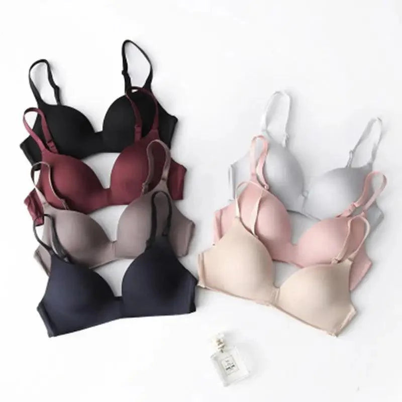 Seamless Bras for Women Push Up Bra No Wire Brassiere A B Cup Underwear Bra Three Quarters 3/4 Cup Thin Soft Sexy Stevvex