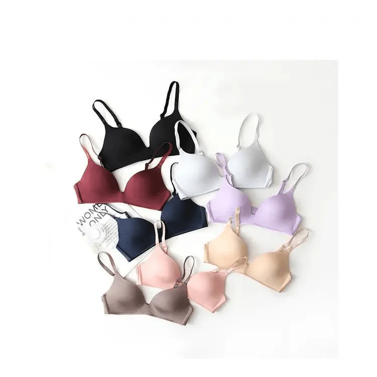 Seamless Bras for Women Push Up Bra No Wire Brassiere A B Cup Underwear Bra Three Quarters 3/4 Cup Thin Soft Stevvex