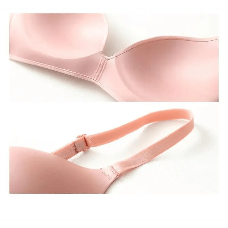 Seamless Bras for Women Push Up Bra No Wire Brassiere A B Cup Underwear Bra Three Quarters 3/4 Cup Thin Soft Stevvex