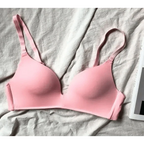 Seamless Bras for Women Push Up Bra No Wire Brassiere A B Cup Underwear Bra Three Quarters 3/4 Cup Thin Soft Stevvex