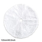 White Christmas Tree Skirt Plush Faux Fur Xmas Tree Carpet Merry Christmas Tree Decorations Ornament New Year Home Decor Stevvex