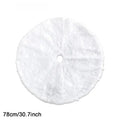 White Christmas Tree Skirt Plush Faux Fur Xmas Tree Carpet Merry Christmas Tree Decorations Ornament New Year Home Decor Stevvex