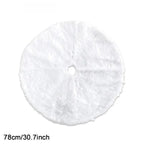 White Christmas Tree Skirt Plush Faux Fur Xmas Tree Carpet Merry Christmas Tree Decorations Ornament New Year Home Decor Stevvex