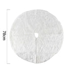 White Christmas Tree Skirt Plush Faux Fur Xmas Tree Carpet Merry Christmas Tree Decorations Ornament New Year Home Decor Stevvex