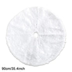White Christmas Tree Skirt Plush Faux Fur Xmas Tree Carpet Merry Christmas Tree Decorations Ornament New Year Home Decor Stevvex