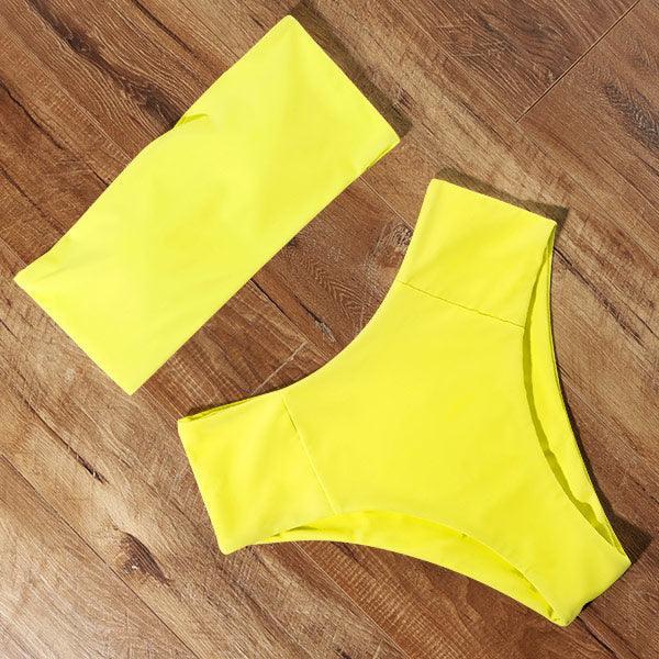 Top Swimsuit Push Up Bikini Set Women's Crop Top High Waist Swimsuit Sport High Cut Bikini Set Two Piece Bathing Suits High Waist Solid Bathing Suit Summer Swimwear Women Beachwear Stevvex