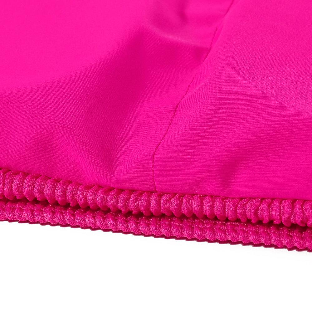 Top Swimsuit Push Up Bikini Set Women's Crop Top High Waist Swimsuit Sport High Cut Bikini Set Two Piece Bathing Suits High Waist Solid Bathing Suit Summer Swimwear Women Beachwear Stevvex