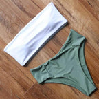 Top Swimsuit Push Up Bikini Set Women's Crop Top High Waist Swimsuit Sport High Cut Bikini Set Two Piece Bathing Suits High Waist Solid Bathing Suit Summer Swimwear Women Beachwear Stevvex