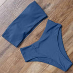 Top Swimsuit Push Up Bikini Set Women's Crop Top High Waist Swimsuit Sport High Cut Bikini Set Two Piece Bathing Suits High Waist Solid Bathing Suit Summer Swimwear Women Beachwear Stevvex