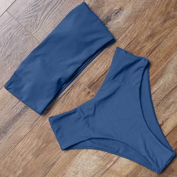 Top Swimsuit Push Up Bikini Set Women's Crop Top High Waist Swimsuit Sport High Cut Bikini Set Two Piece Bathing Suits High Waist Solid Bathing Suit Summer Swimwear Women Beachwear Stevvex