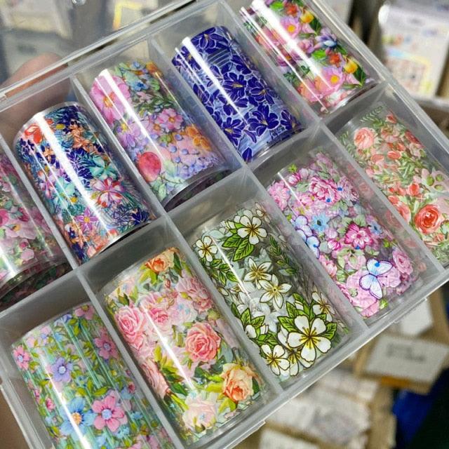 Tortoiseshell Amber Nails Tortoise Shell Nail Art Foil Transfer Decals Wraps Tips Nail Manicure Decorations Leopard Nail Foil Transfer Stickers Leopard Snake Laser Gold Design Nail Foil Decals Art Sticker for Women Manicure Tips Stevvex