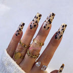 Tortoiseshell Amber Nails Tortoise Shell Nail Art Foil Transfer Decals Wraps Tips Nail Manicure Decorations Leopard Nail Foil Transfer Stickers Leopard Snake Laser Gold Design Nail Foil Decals Art Sticker for Women Manicure Tips Stevvex