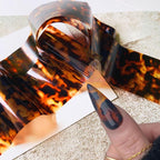 Tortoiseshell Amber Nails Tortoise Shell Nail Art Foil Transfer Decals Wraps Tips Nail Manicure Decorations Leopard Nail Foil Transfer Stickers Leopard Snake Laser Gold Design Nail Foil Decals Art Sticker for Women Manicure Tips Stevvex