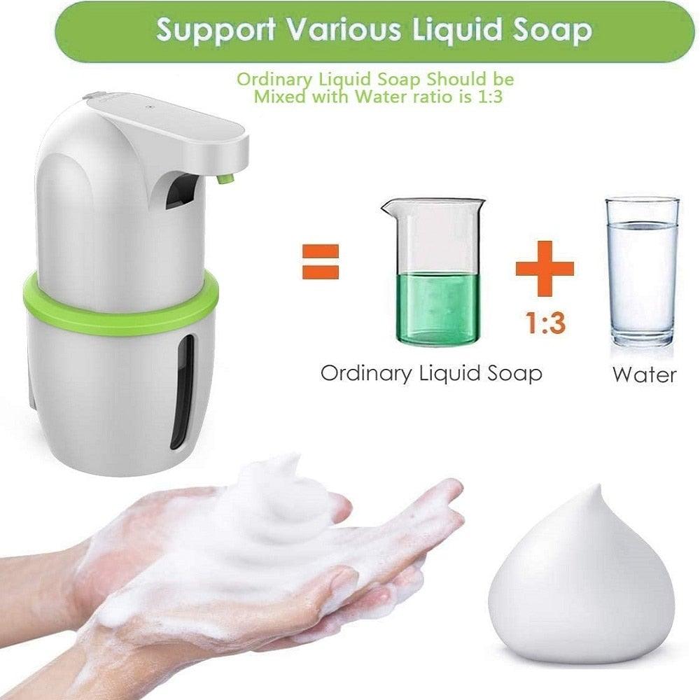 Touchless Automatic Soap Dispenser USB Charging Smart Foam Machine Infrared Sensor Foam Soap Dispenser Hand Sanitizer Touchless Commercial Easy Refill Soap & Sanitizer Holder Hand Free Sensor Wall Mount Adjustable Liquid Gel Stevvex