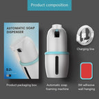 Touchless Automatic Soap Dispenser USB Charging Smart Foam Machine Infrared Sensor Foam Soap Dispenser Hand Sanitizer Touchless Commercial Easy Refill Soap & Sanitizer Holder Hand Free Sensor Wall Mount Adjustable Liquid Gel Stevvex