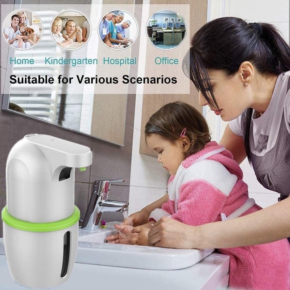Touchless Automatic Soap Dispenser USB Charging Smart Foam Machine Infrared Sensor Foam Soap Dispenser Hand Sanitizer Touchless Commercial Easy Refill Soap & Sanitizer Holder Hand Free Sensor Wall Mount Adjustable Liquid Gel Stevvex