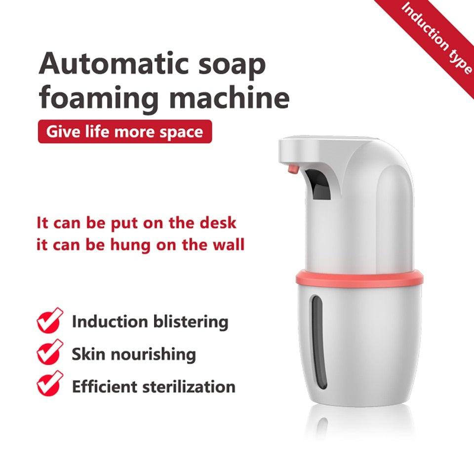 Touchless Automatic Soap Dispenser USB Charging Smart Foam Machine Infrared Sensor Foam Soap Dispenser Hand Sanitizer Touchless Commercial Easy Refill Soap & Sanitizer Holder Hand Free Sensor Wall Mount Adjustable Liquid Gel Stevvex