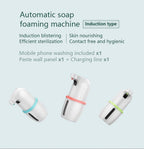 Touchless Automatic Soap Dispenser USB Charging Smart Foam Machine Infrared Sensor Foam Soap Dispenser Hand Sanitizer Touchless Commercial Easy Refill Soap & Sanitizer Holder Hand Free Sensor Wall Mount Adjustable Liquid Gel Stevvex