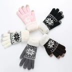 Touchscreen Thick Knitted Full Finger Women Gloves Classic Warm Soft Stylish Gloves For Women Stevvex