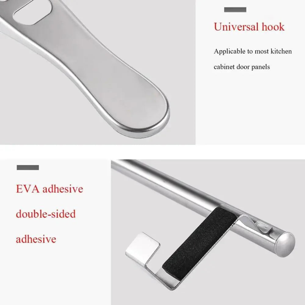 Towel Rack Over Door Towel Bar Hanging Holder Stainless Steel Bathroom Kitchen Cabinet Towel Rag Rack Shelf Hanger Tool Gadget Stevvex