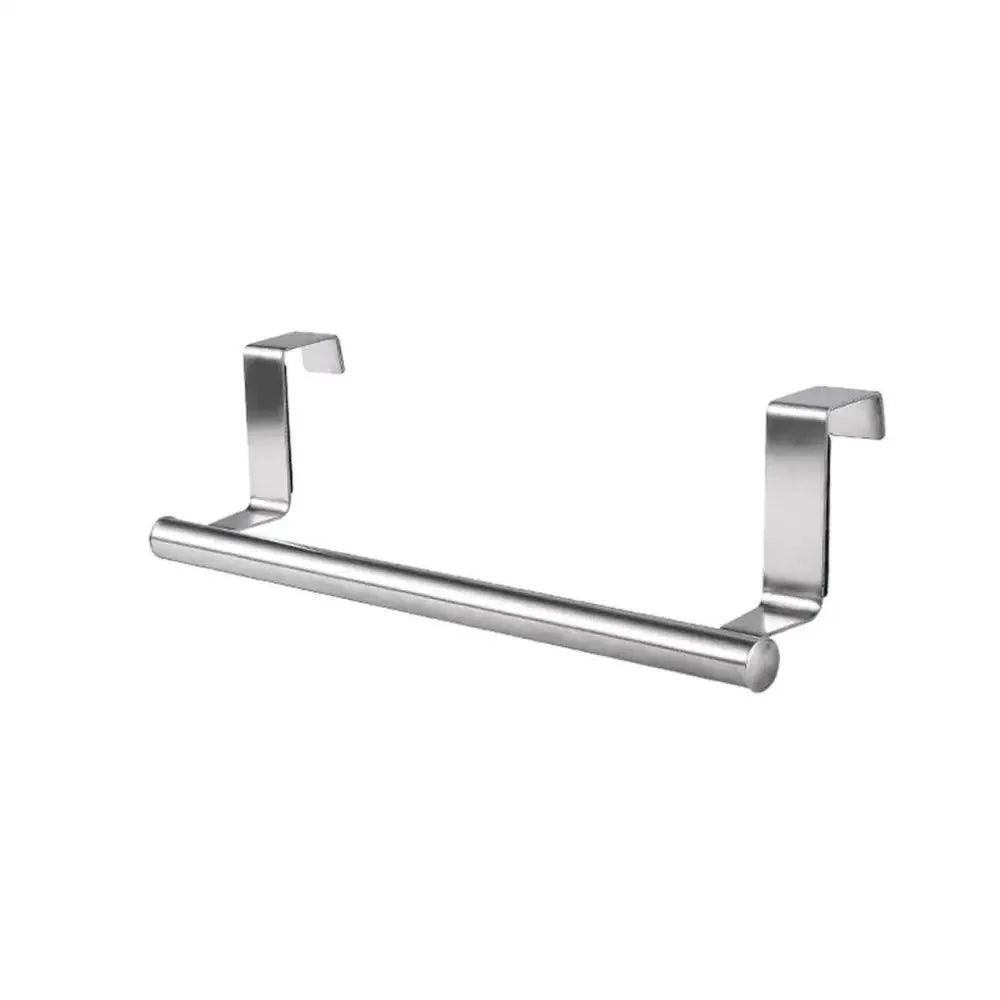 Towel Rack Over Door Towel Bar Hanging Holder Stainless Steel Bathroom Kitchen Cabinet Towel Rag Rack Shelf Hanger Tool Gadget Stevvex