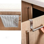 Towel Rack Over Door Towel Bar Hanging Holder Stainless Steel Bathroom Kitchen Cabinet Towel Rag Rack Shelf Hanger Tool Gadget Stevvex
