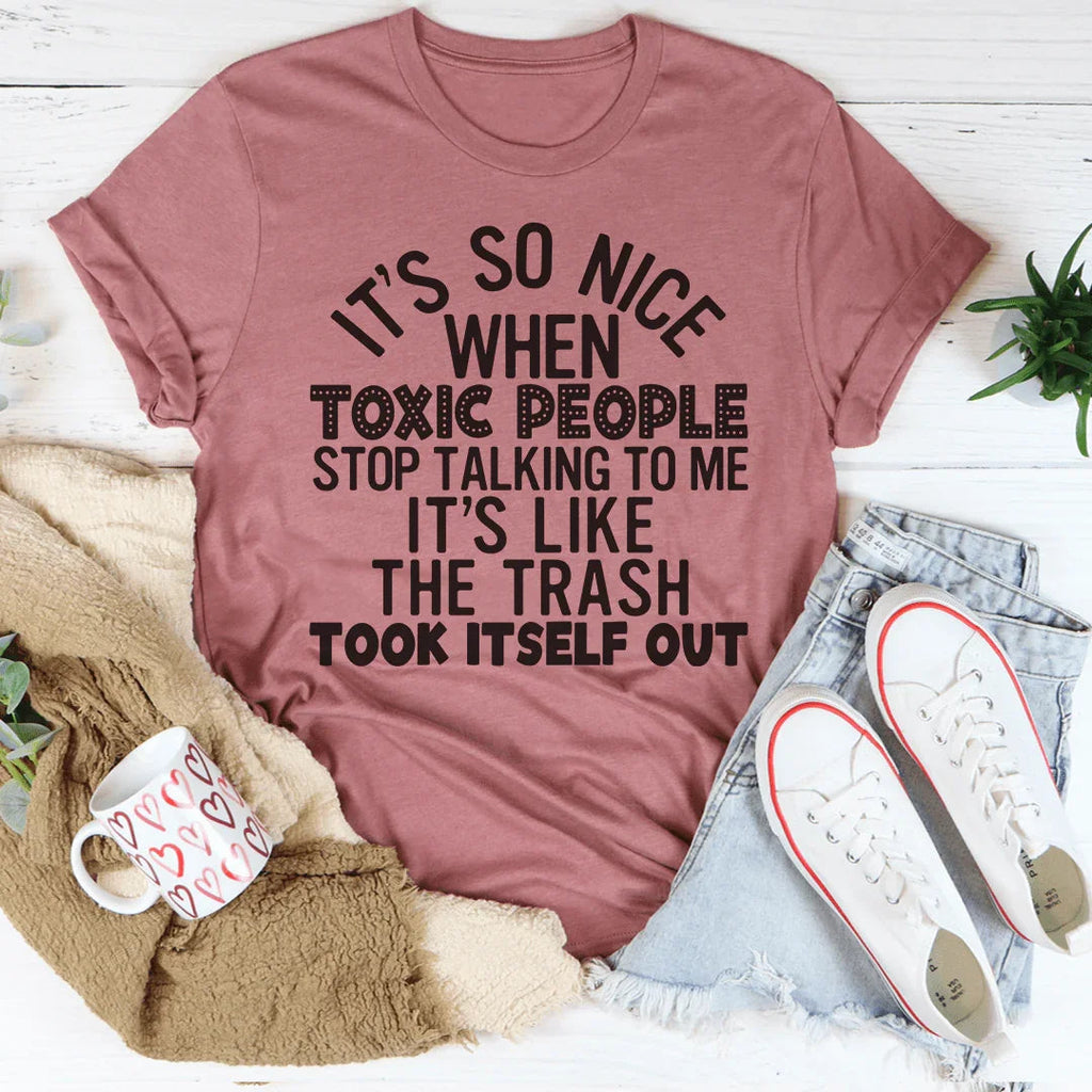 Toxic People Tee Peachy Sunday