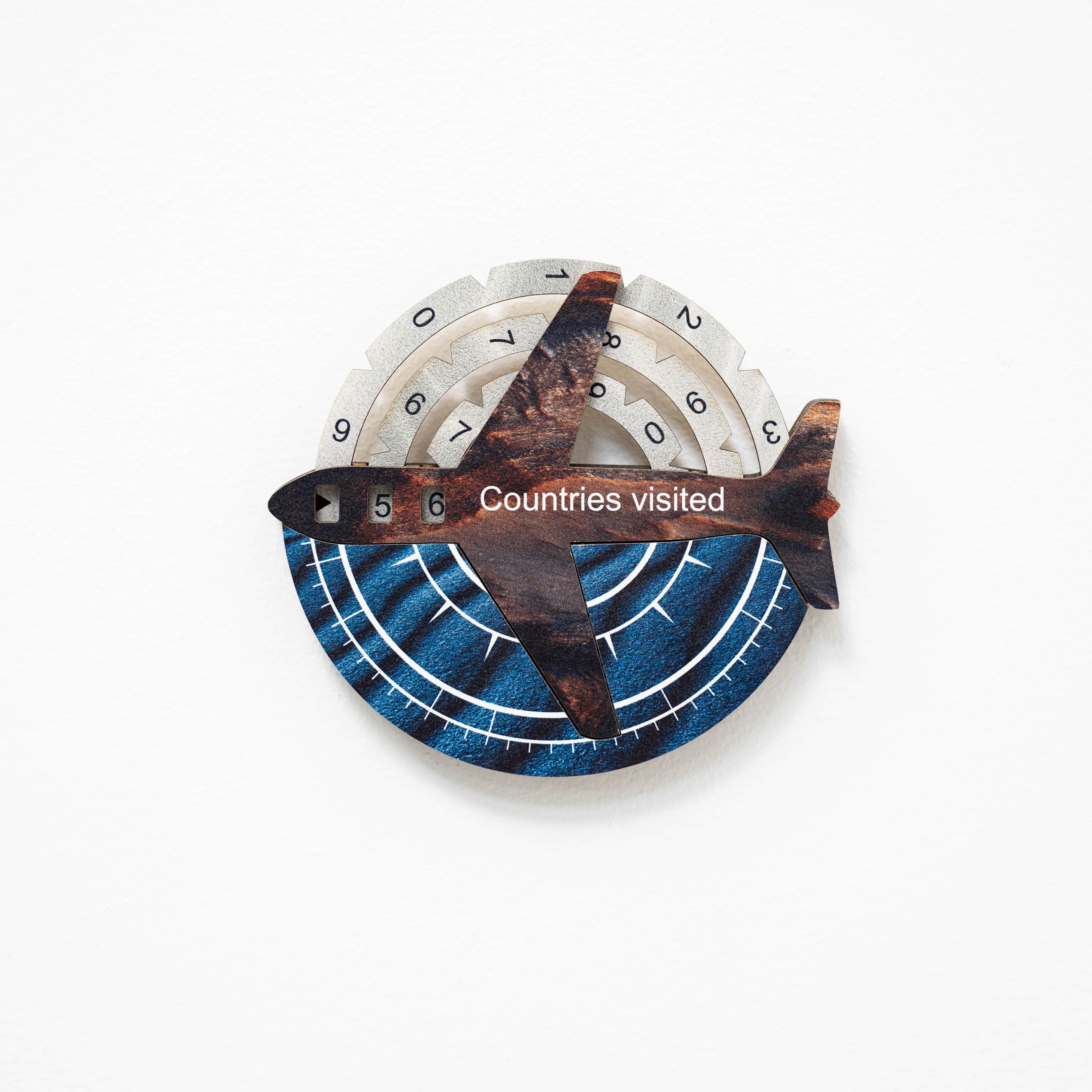 Travel Tracker 3D Wooden World Map - SJB-DIAMOND ELITES