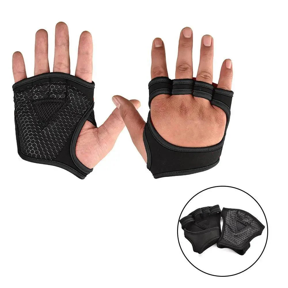 Training Weight Lifting Unisex Gloves Fitness Sports Body Building Gymnastics Grips Gym Hand Palm Wrist Protector Gloves Stevvex