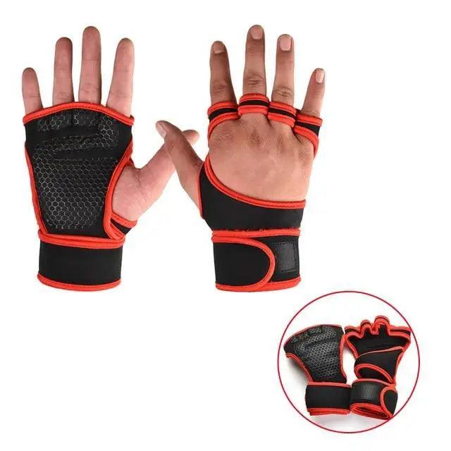 Training Weight Lifting Unisex Gloves Fitness Sports Body Building Gymnastics Grips Gym Hand Palm Wrist Protector Gloves Stevvex