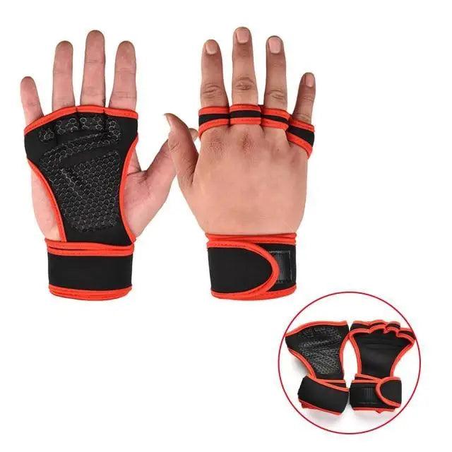 Training Weight Lifting Unisex Gloves Fitness Sports Body Building Gymnastics Grips Gym Hand Palm Wrist Protector Gloves Stevvex