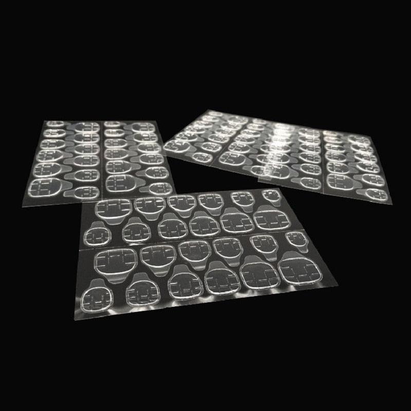 Transparent Double Side Adhesive Tapes Glue Sticker False Nail Extension Stick Tools Waterproof Nail Adhesive Tabs, Self Adhesive Nail Glue Sticker for False Nail Tips Waterproof Breathable Jelly Gel Nail Tape Glue Stickers for False Nails Tips Stevvex