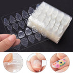 Transparent Double Side Adhesive Tapes Glue Sticker False Nail Extension Stick Tools Waterproof Nail Adhesive Tabs, Self Adhesive Nail Glue Sticker for False Nail Tips Waterproof Breathable Jelly Gel Nail Tape Glue Stickers for False Nails Tips Stevvex