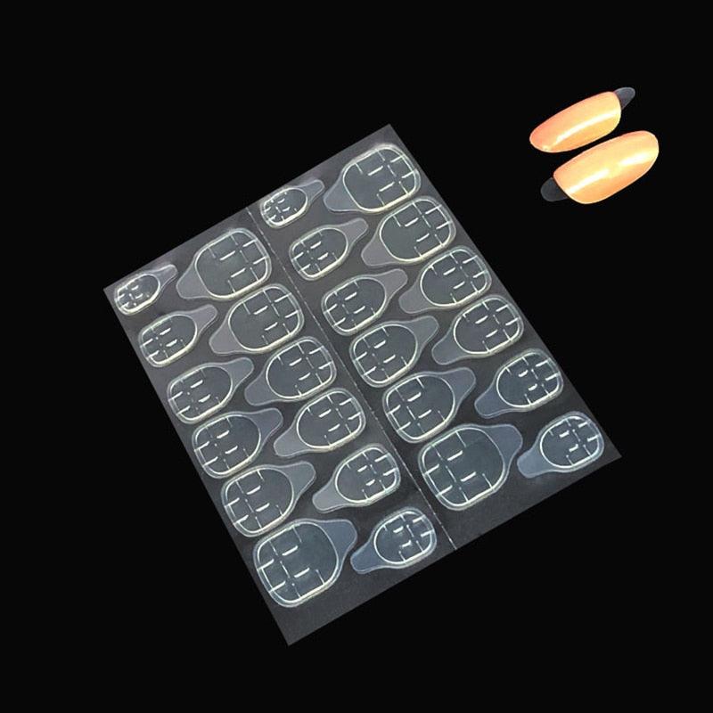 Transparent Double Side Adhesive Tapes Glue Sticker False Nail Extension Stick Tools Waterproof Nail Adhesive Tabs, Self Adhesive Nail Glue Sticker for False Nail Tips Waterproof Breathable Jelly Gel Nail Tape Glue Stickers for False Nails Tips Stevvex