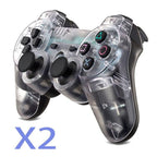 Transparent Eye Catching Wireless Dual Shock Bluetooth Joystick Gamepad Console Controller Compatible With PC Laptop Stevvex