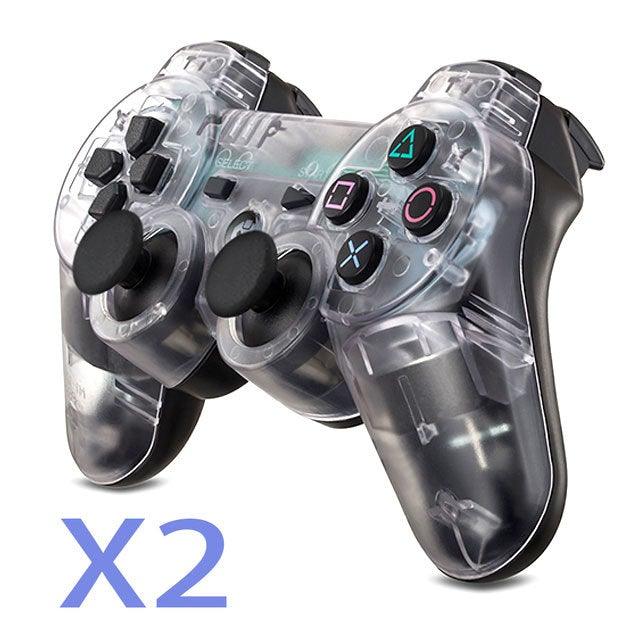 Transparent Eye Catching Wireless Dual Shock Bluetooth Joystick Gamepad Console Controller Compatible With PC Laptop Stevvex