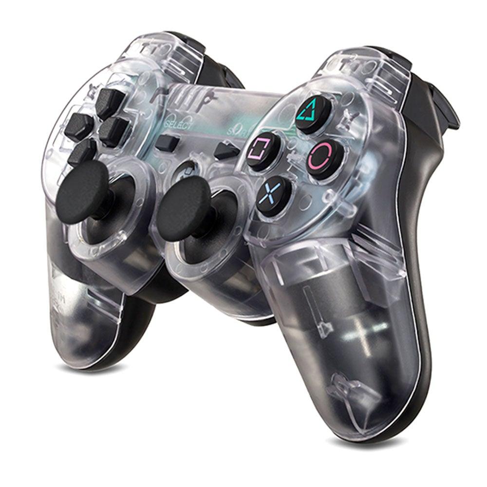 Transparent Eye Catching Wireless Dual Shock Bluetooth Joystick Gamepad Console Controller Compatible With PC Laptop Stevvex
