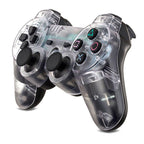 Transparent Eye Catching Wireless Dual Shock Bluetooth Joystick Gamepad Console Controller Compatible With PC Laptop Stevvex